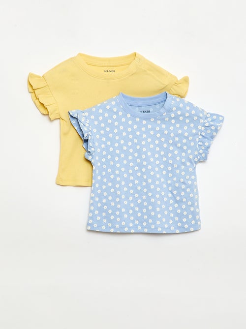 Lot de 2 T-shirts à manches courtes en jersey de coton - Kiabi