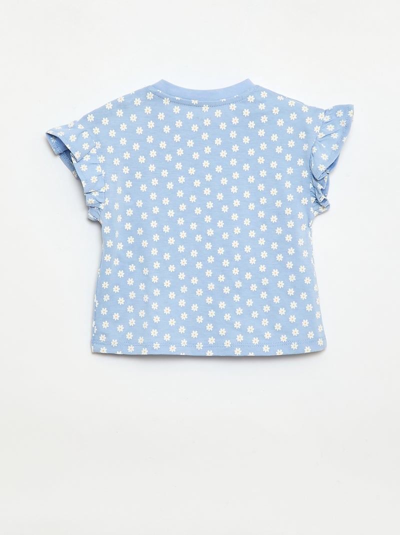 Lot de 2 T-shirts à manches courtes en jersey de coton Bleu - Kiabi