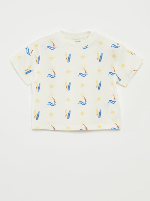 Lot de 2 t-shirts à manches courtes et col rond - Kiabi