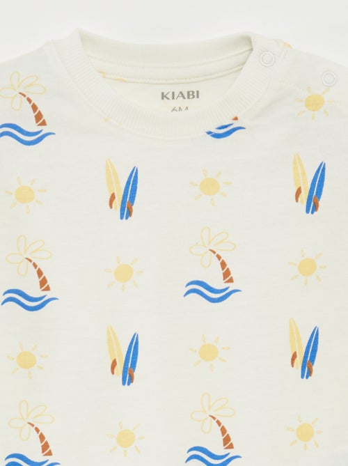 Lot de 2 t-shirts à manches courtes et col rond - Kiabi