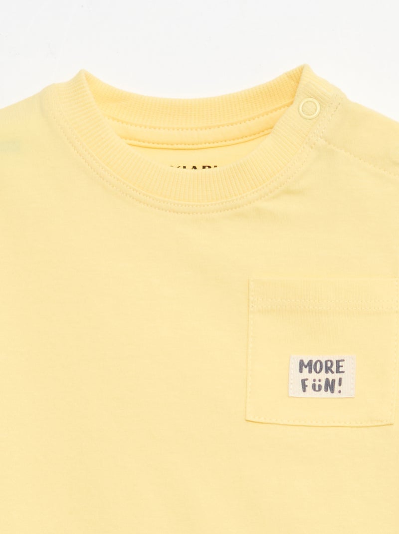 Lot de 2 T-shirts à manches courtes Jaune - Kiabi