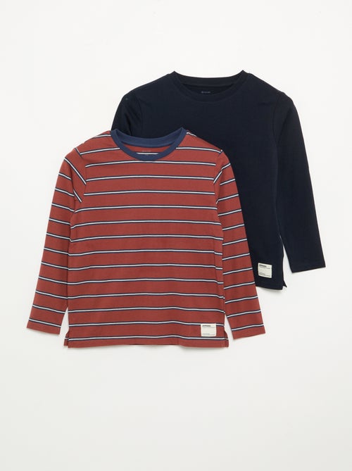 Lot de 2 T-shirts à manches longues - Kiabi Lot de 2 T-shirts à manches longues - Kiabi