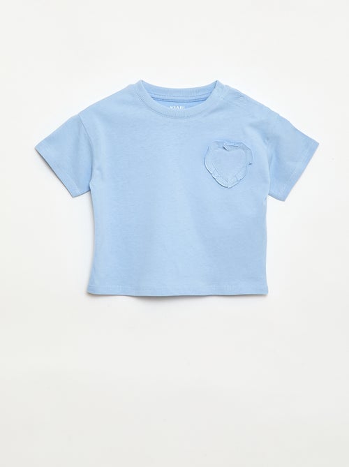 Lot de 2 T-shirts avec détail poitrine - Kiabi