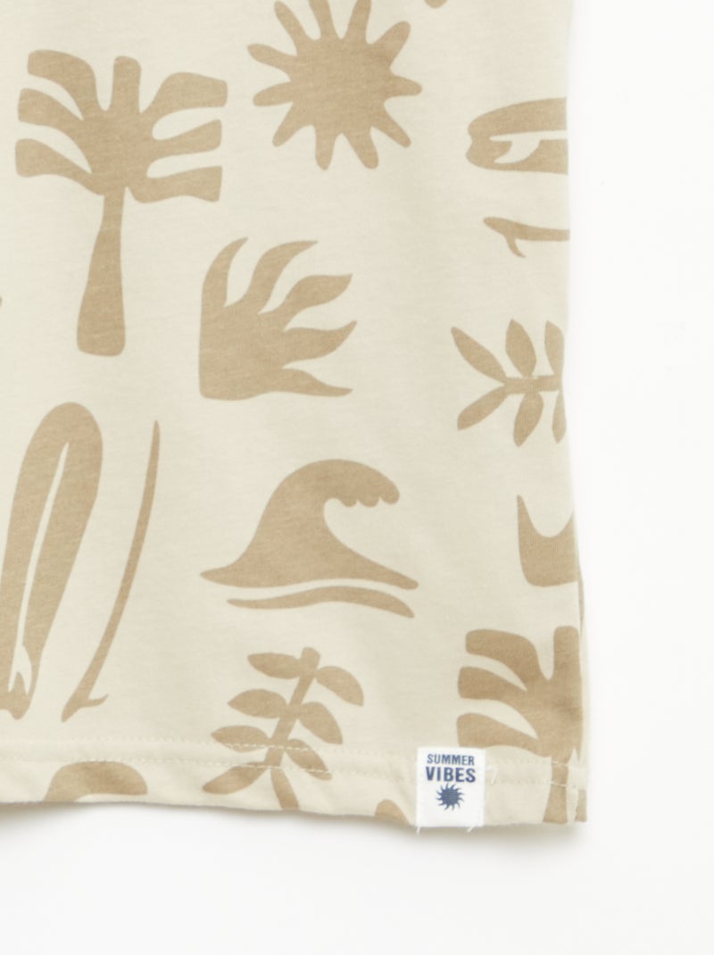 Lot de 2 T-shirts Beige - Kiabi