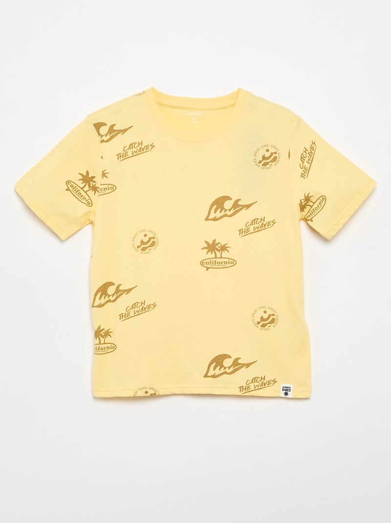 Lot de 2 T-shirts Jaune - Kiabi