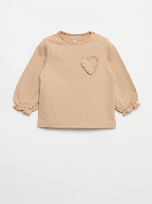 Lot de 2 t-shirts manches longues en jersey coton - Kiabi