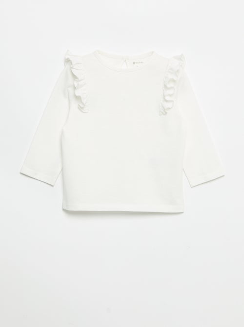 Lot de 2 t-shirts manches longues en jersey coton - Kiabi