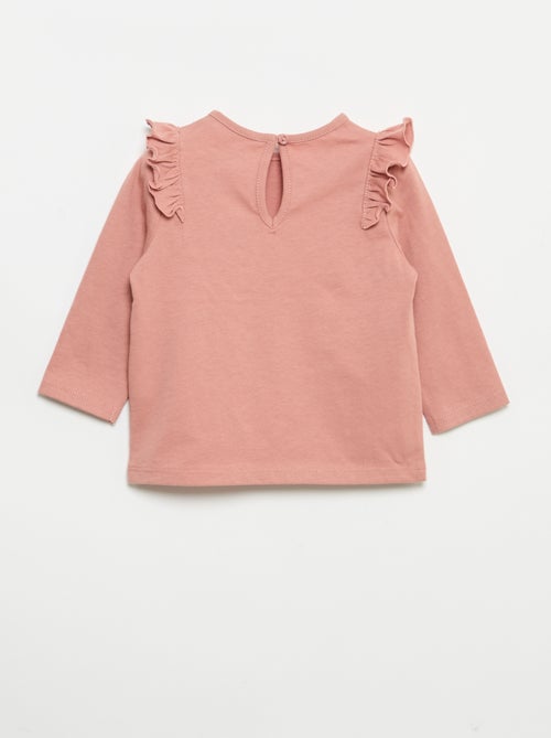 Lot de 2 t-shirts manches longues en jersey coton - Kiabi