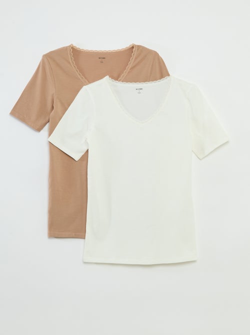Lot de 2 t-shirts sous-vêtements - Kiabi