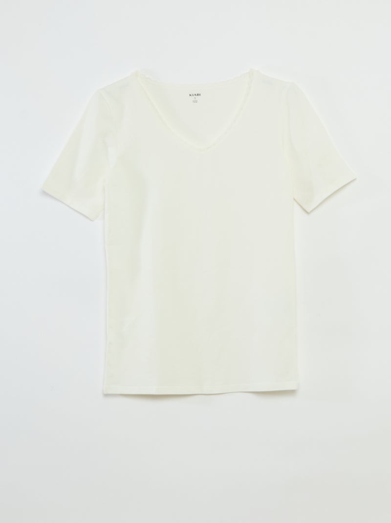 Lot de 2 t-shirts sous-vêtements Beige - Kiabi