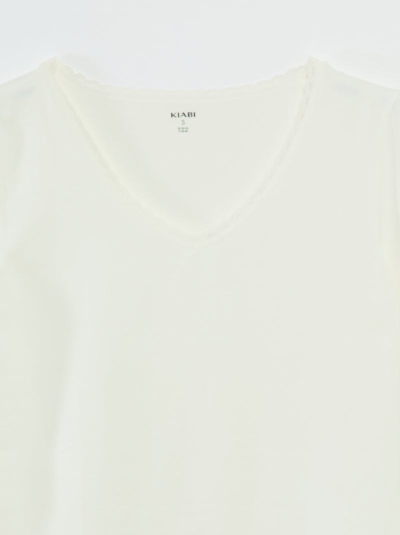 Lot de 2 t-shirts sous-vêtements Beige - Kiabi