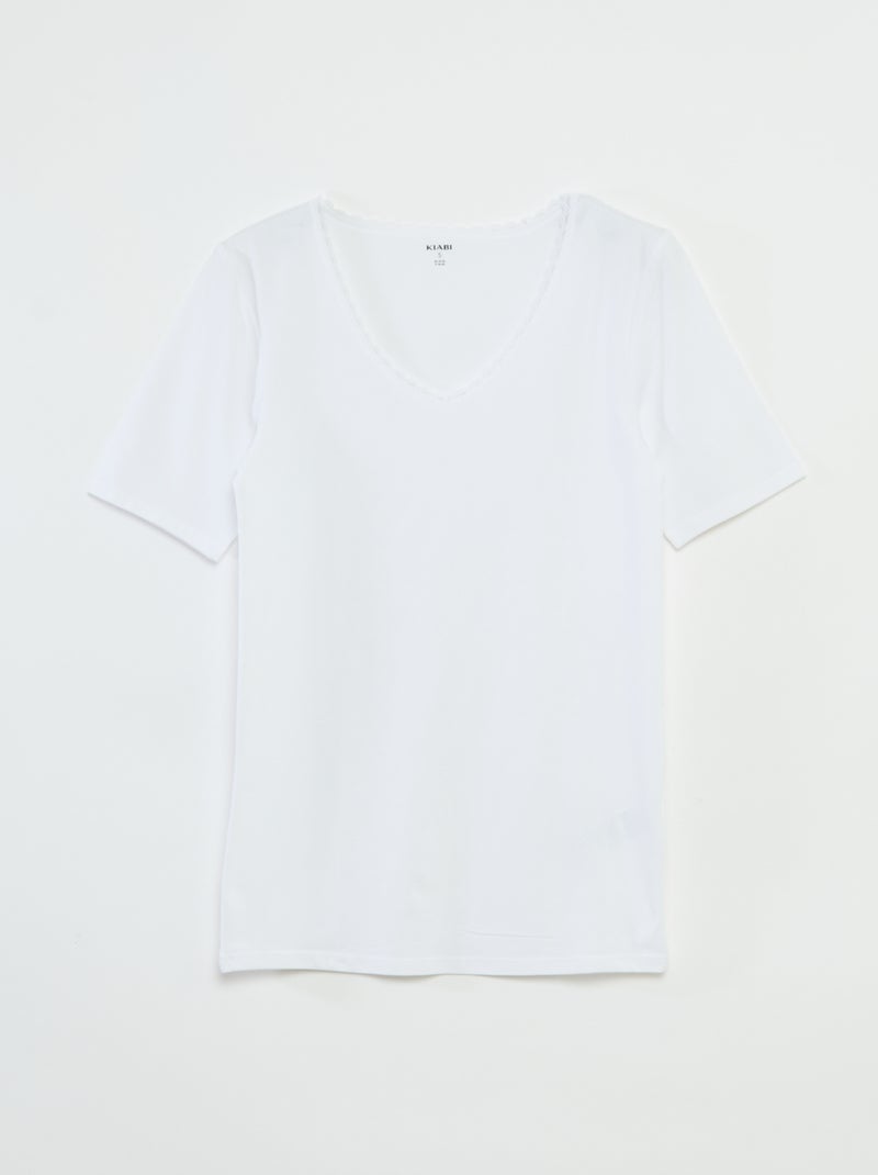 Lot de 2 t-shirts sous-vêtements Blanc - Kiabi