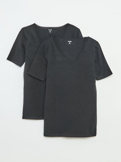 Lot de 2 t-shirts sous-vêtements - Kiabi