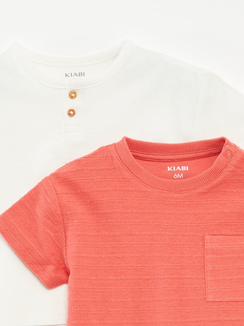 Lot de 2 t-shirts unis à manches courtes - Kiabi