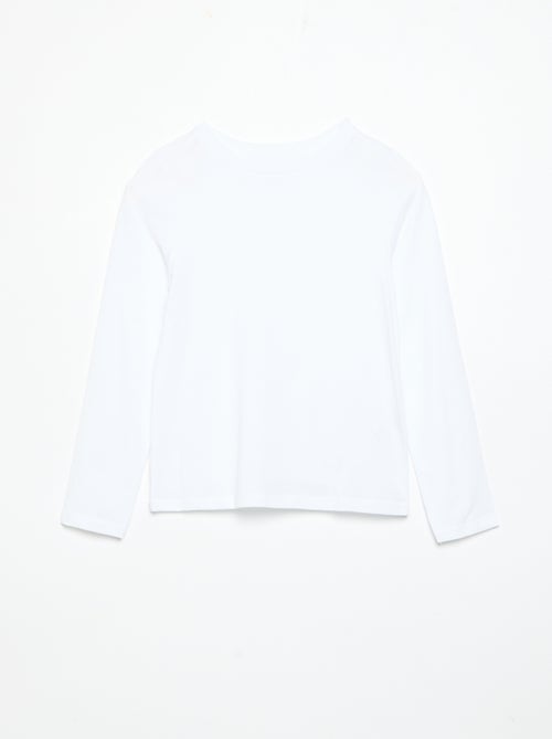 Lot de 2 t-shirts unis à manches longues - Kiabi