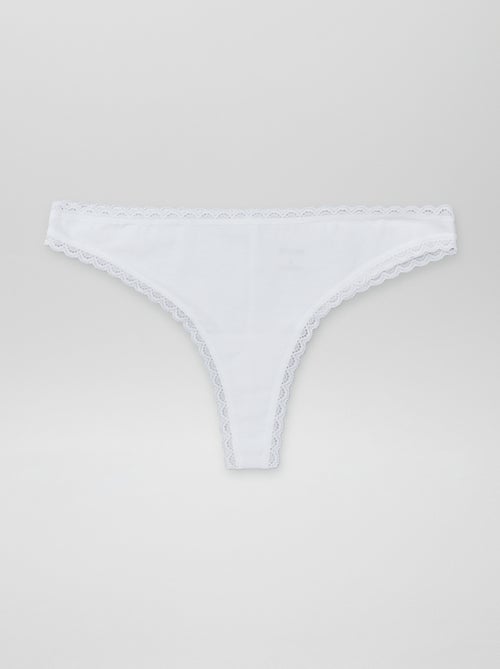 Lot de 2 tangas en coton - Kiabi