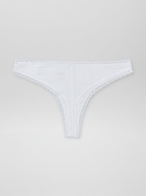 Lot de 2 tangas en coton - Kiabi