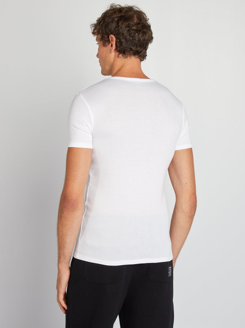 Lot de 2 tee-shirt basiques Blanc - Kiabi