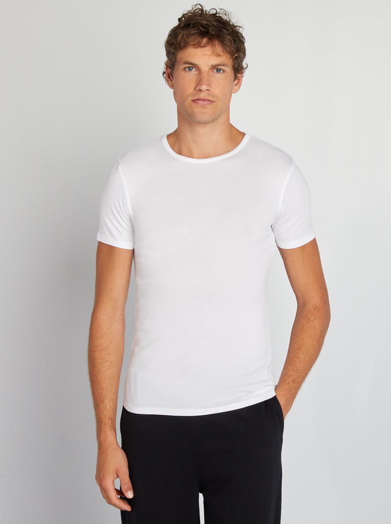 Lot de 2 tee-shirt basiques Blanc - Kiabi