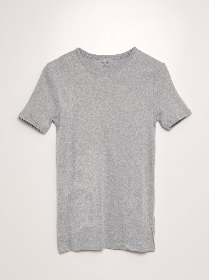 Lot de 2 tee-shirt basiques Gris - Kiabi