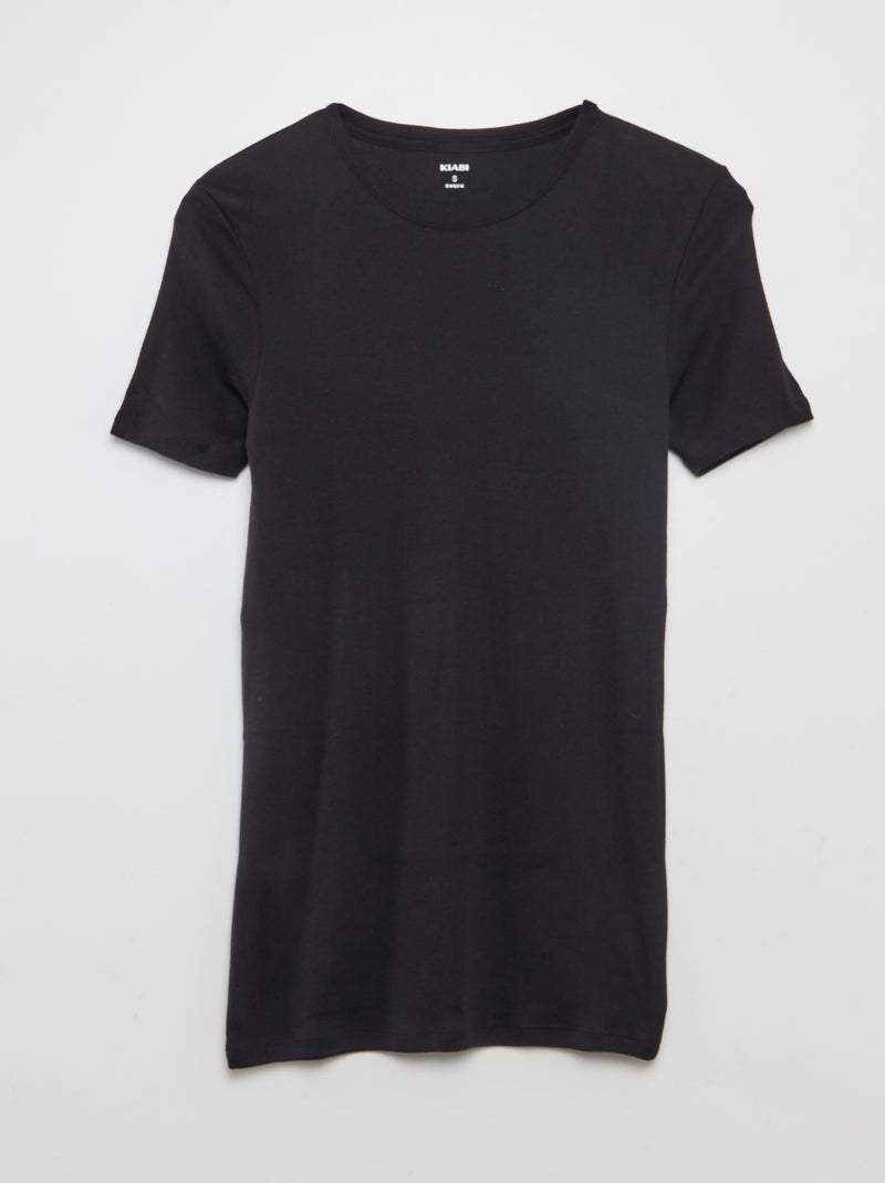 Lot de 2 tee-shirt basiques Noir - Kiabi