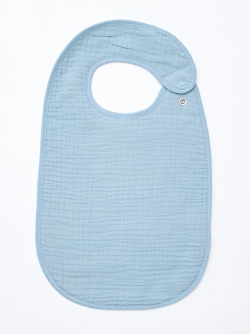 Lot de 3 bavoirs en gaze de coton doublure en éponge - Kiabi