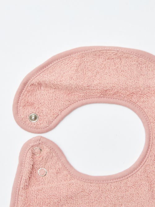 Lot de 3 bavoirs en gaze de coton doublure en éponge - Kiabi