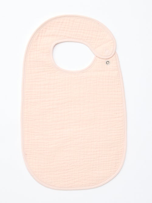Lot de 3 bavoirs en gaze de coton doublure en éponge - Kiabi