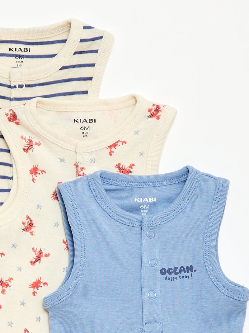 Lot de 3 bodies - 3 pièces Beige - Kiabi