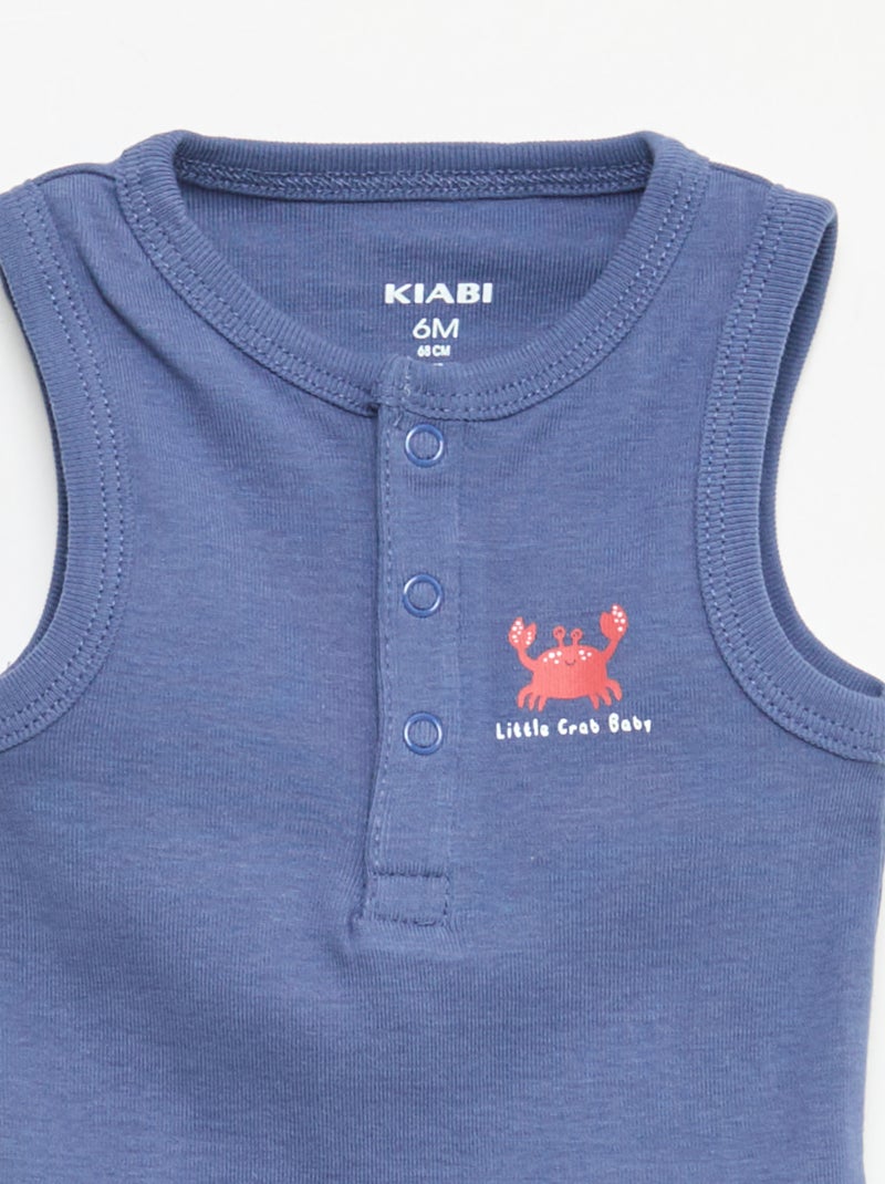 Lot de 3 bodies - 3 pièces Bleu - Kiabi