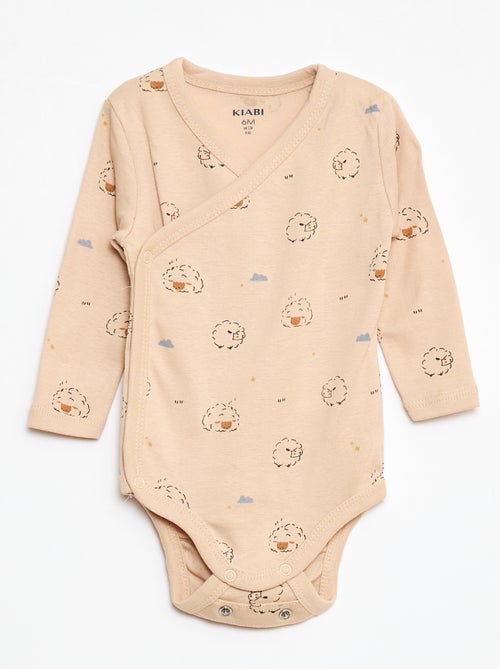 Lot de 3 bodies à manches longues avec ouverture pressionnée - Kiabi