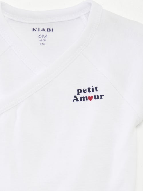 Lot de 3 bodies avec col croisé - Kiabi