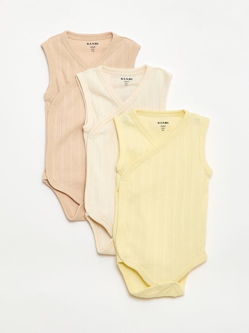 Lot de 3 bodies côtelés - Kiabi