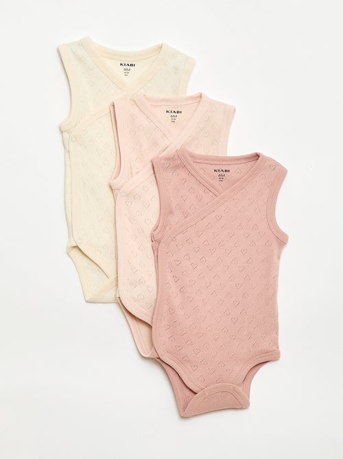 Lot de 3 bodies côtelés - Kiabi