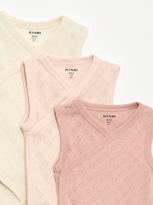 Lot de 3 bodies côtelés - Kiabi