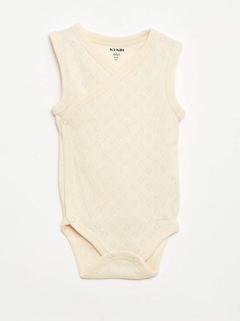 Lot de 3 bodies côtelés Jaune - Kiabi
