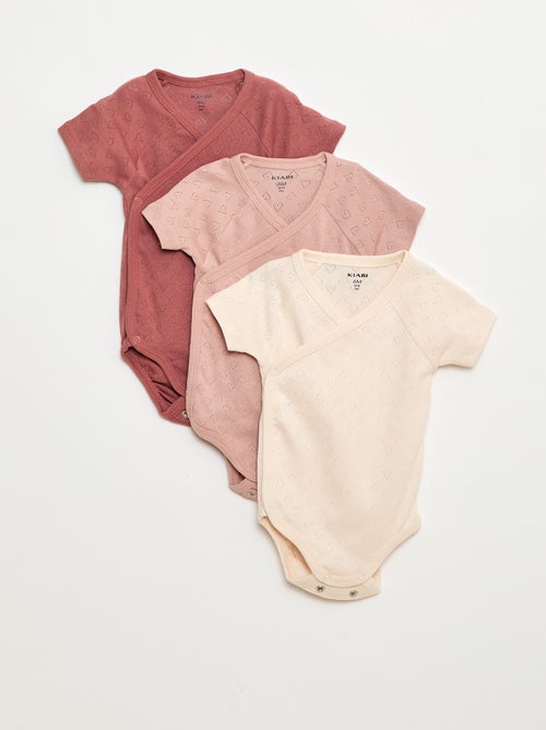 Lot de 3 bodies côtelés - Kiabi