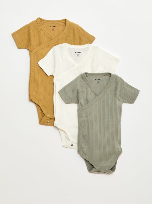Lot de 3 bodies côtelés - Kiabi
