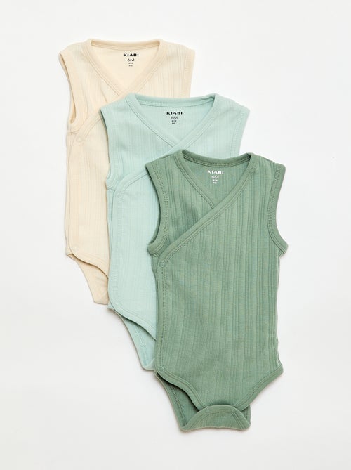 Lot de 3 bodies côtelés - Kiabi