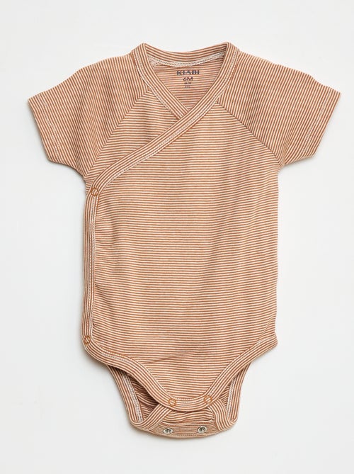 Lot de 3 bodies croisés évolutifs à manches courtes - Kiabi