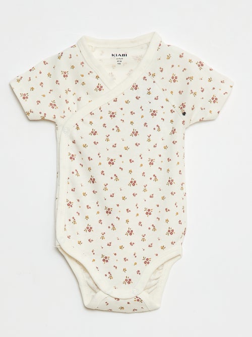 Lot de 3 bodies croisés évolutifs à manches courtes - Kiabi