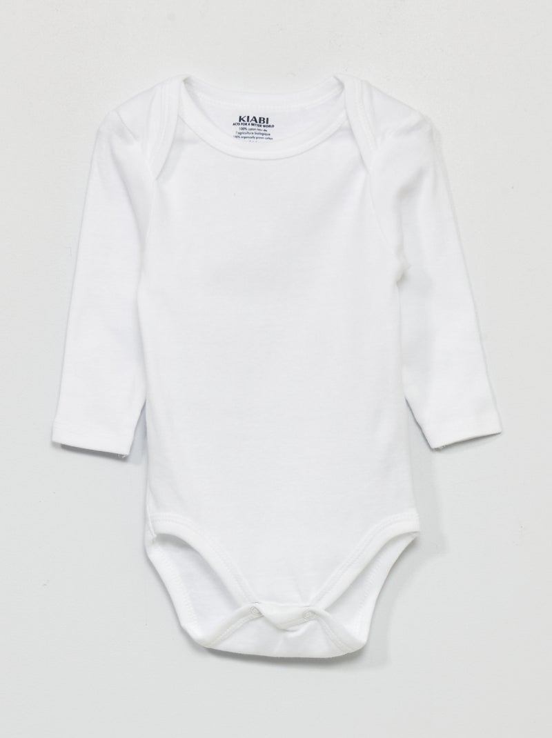 Lot de 3 bodies en jersey Blanc - Kiabi