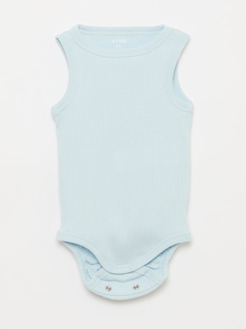 Lot de 3 bodies évolutifs à bretelles unis - Kiabi