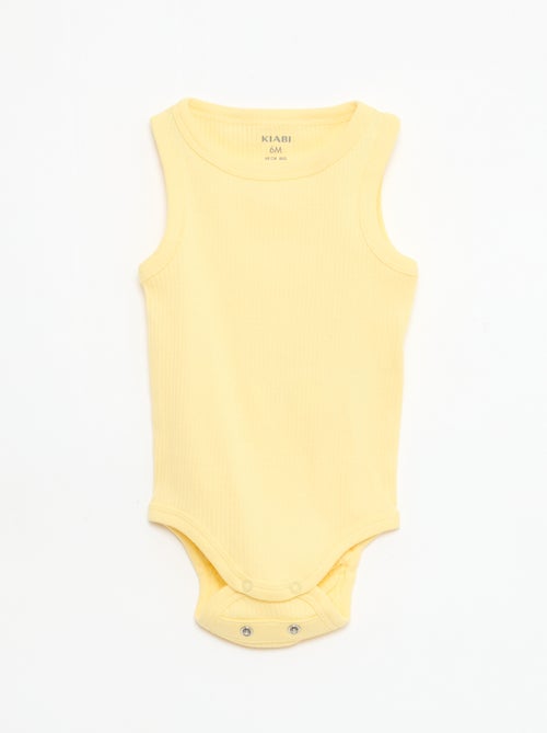 Lot de 3 bodies évolutifs à bretelles unis - Kiabi