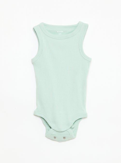 Lot de 3 bodies évolutifs à bretelles unis - Kiabi