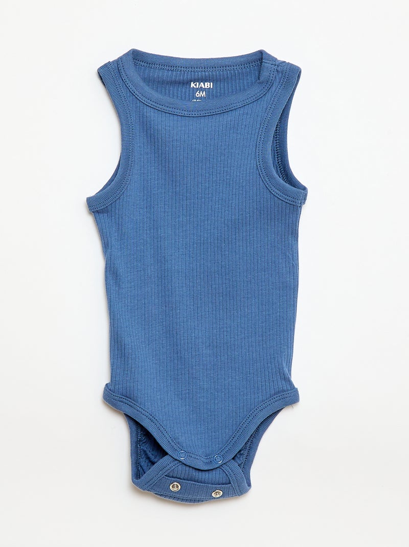 Lot de 3 bodies évolutifs à bretelles unis Vert - Kiabi