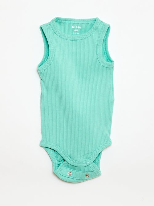 Lot de 3 bodies évolutifs à bretelles unis - Kiabi
