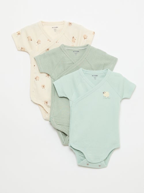 Lot de 3 bodies évolutifs à manches courtes - Kiabi
