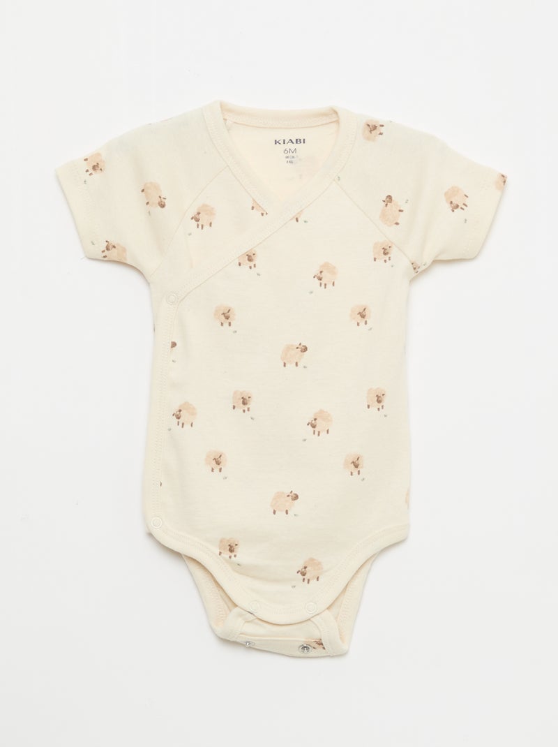 Lot de 3 bodies évolutifs à manches courtes Bleu - Kiabi