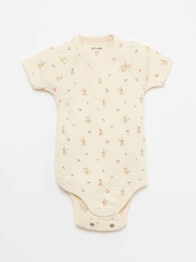 Lot de 3 bodies évolutifs à manches courtes Rose - Kiabi